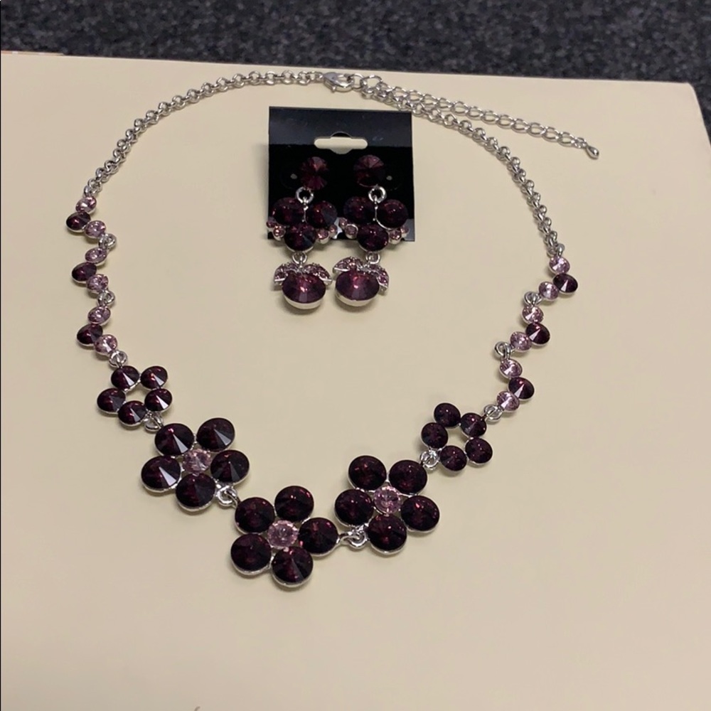 Crystal Necklace & Earring Set - Picture 2 of 8